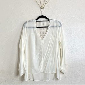 Sweet Wanderer Sheer Linen Top